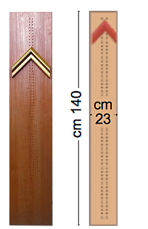 Moulding Corner Samples Display - Cherry, 140 cm, 1 row