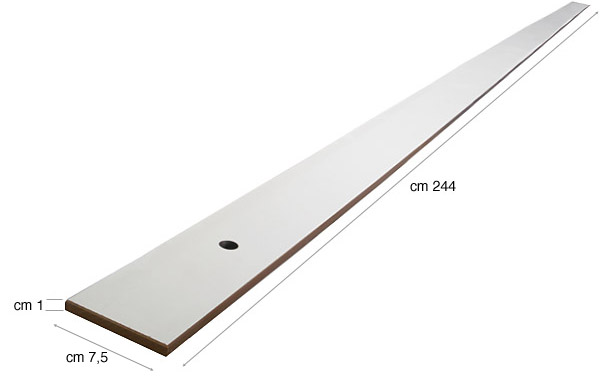 Laminated straight-edge rule - 244 cm long