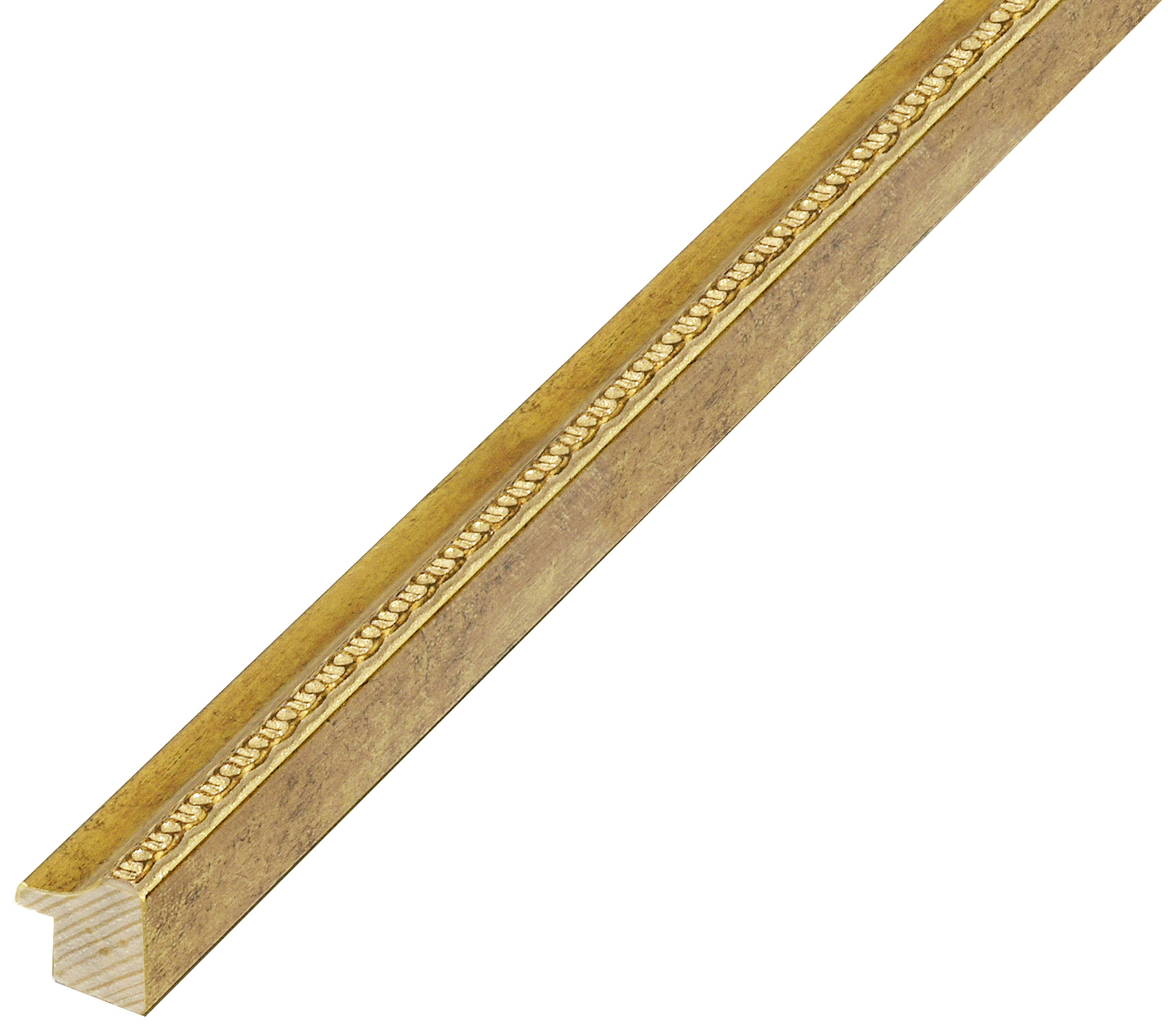 Moulding finger-jointed pine - Width 20mm Height 20 - Gold