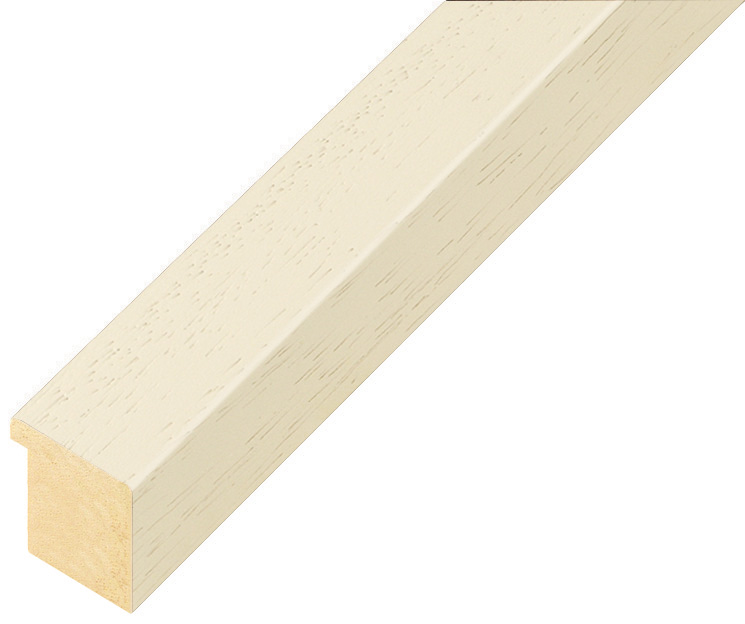 Moulding ayous, width 20mm height 20 - Cream, open grain - 26CREMA