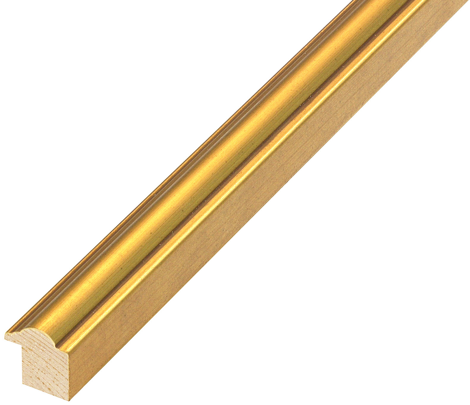 Moulding finger-jointed pine, widht 22mm, height 24mm - Gold - 344ORO