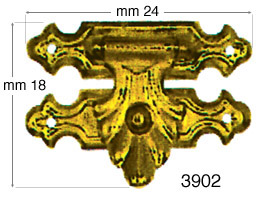 Brass plated iron clips 24 mm - Pack 50