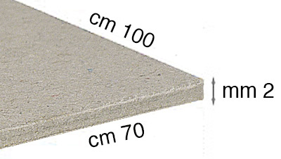 Grey cardboard - 2 mm thick - cm 70x100