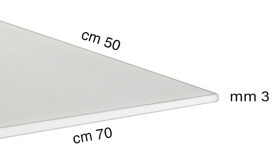 Foam board panels, 3 mm, 50x70 cm