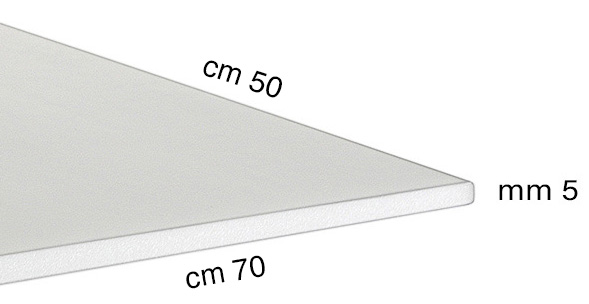 Foam board panels, 5 mm, 50x700 cm