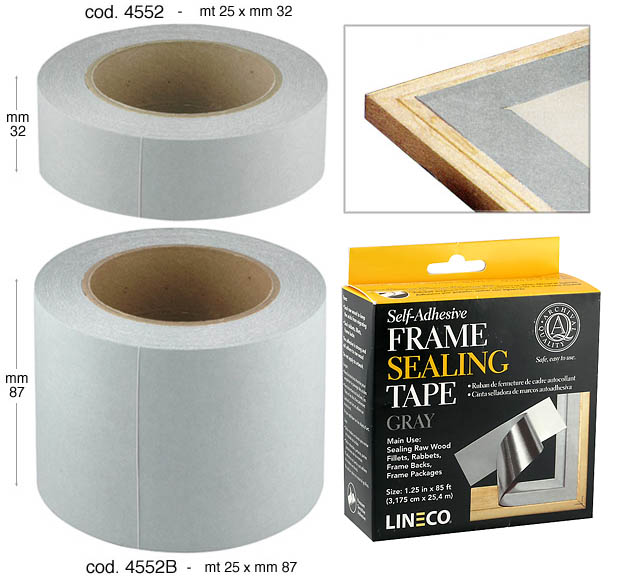 Frame sealing tape, acid-free, mm87x25mtrs