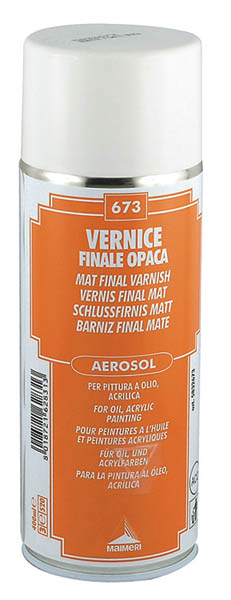 Matt finishing aerosol varnish, Maimeri - 400 ml 