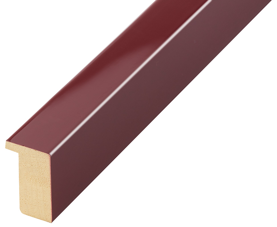 Moulding ayous, width 20mm height 32 - Glossy Burgundy - 613BORDEAUX