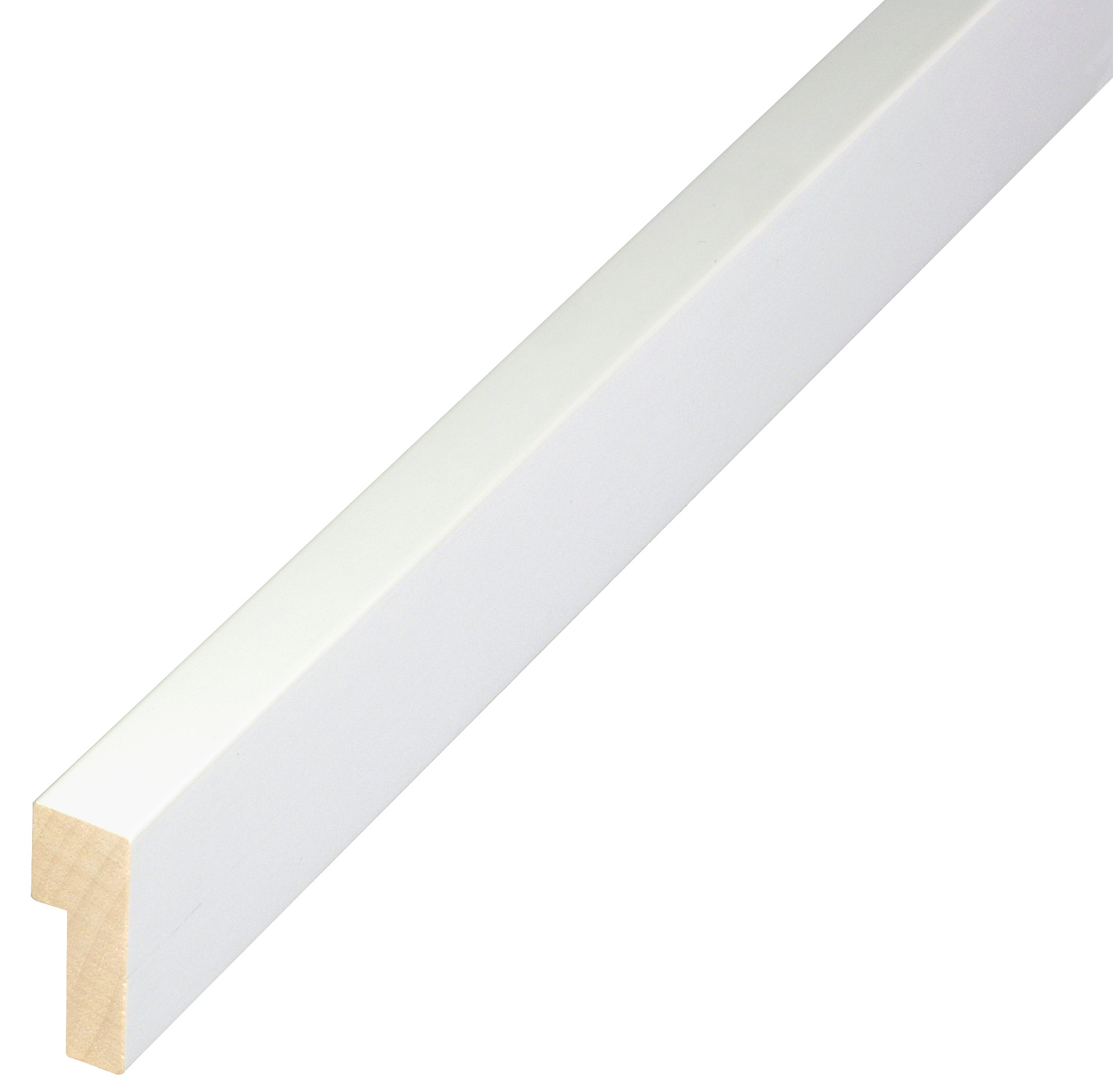 Moulding ayous - Widht 15 mm - Height 40 mm - Matt white  - 726BIANCO