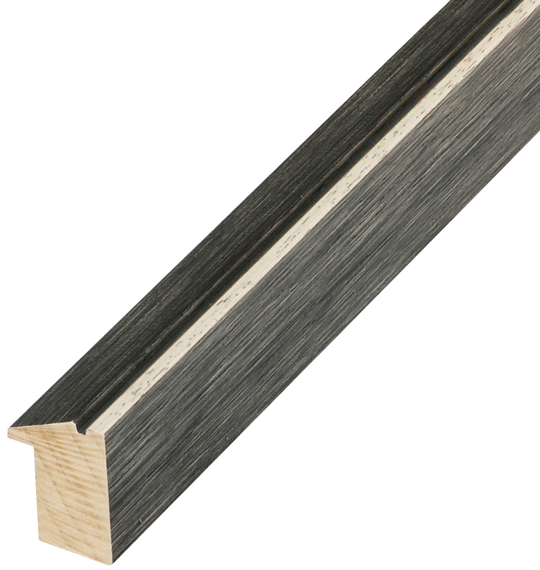 Moulding ayous, height 40mm width 28 - Black