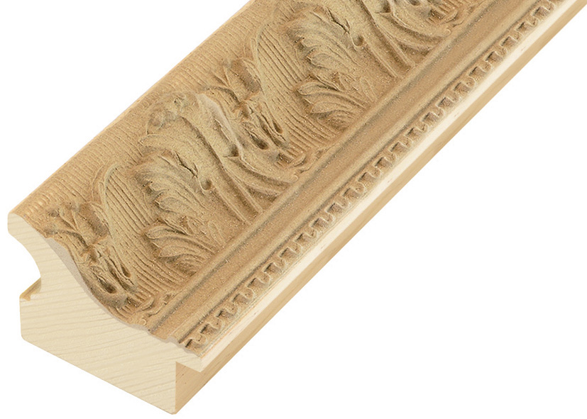 Moulding lamellar fir, width 60 mm - embossed, bare timber - 919G