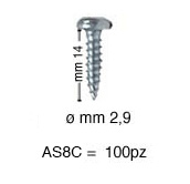 Screws mm 14 cross head - Pack 100