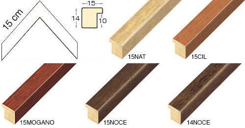 Complete set of corner samples of moulding 14-15 (5 pieces)