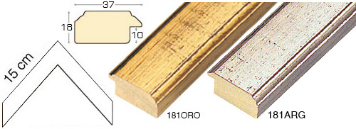 Complete set of corner samples of moulding 181 (2 pieces)