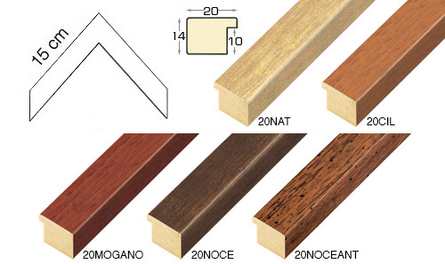 Complete set of corner samples of moulding 19-20 (5 pieces)