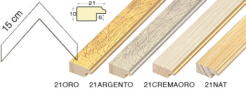 Complete set of corner samples of moulding 21 (4 pieces)