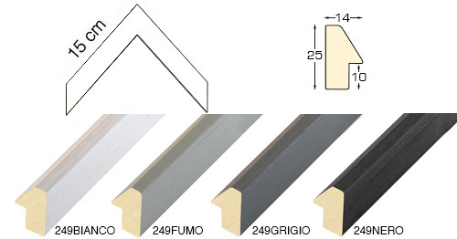 Complete set of corner samples of moulding 249 (4 pieces)