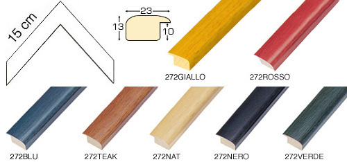 Complete set of corner samples of moulding 272 (7 pieces)