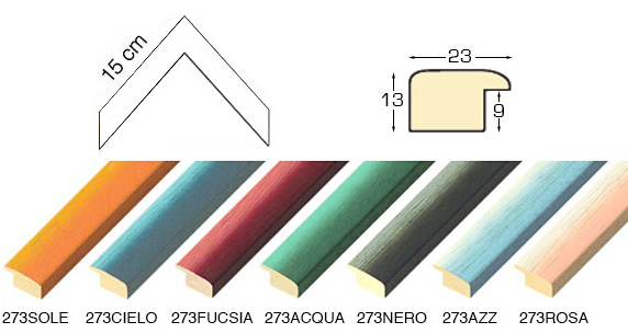 Complete set of corner samples of moulding 273 (7 pieces)