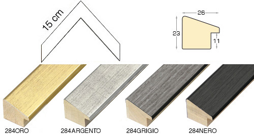 Complete set of corner samples of moulding 284 (4 pieces)