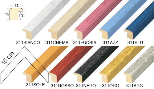 Complete set of corner samples of moulding 311 (10 pieces)