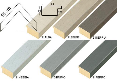 Complete set of corner samples of moulding 31 (6 pieces)