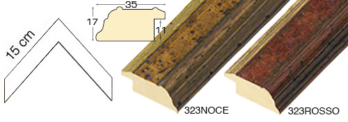 Complete set of corner samples of moulding 323 (2 pieces)