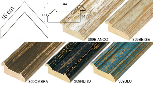 Complete set of corner samples of moulding 369 (5 pieces)