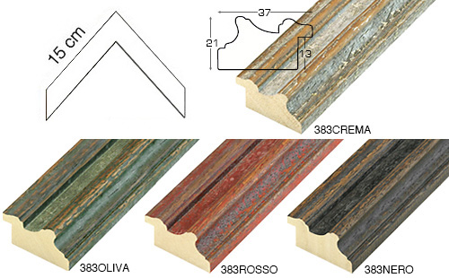 Complete set of corner samples of moulding 383 (4 pieces)