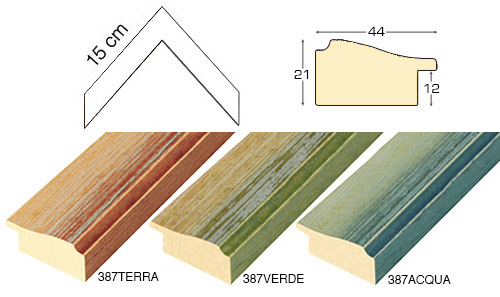 Complete set of corner samples of moulding 387 (2 pieces)