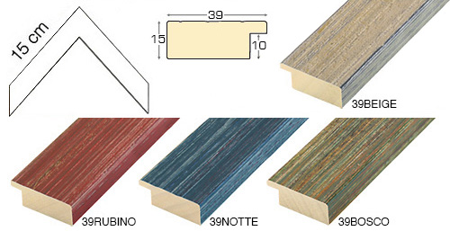 Complete set of corner samples of moulding 39 (4 pieces)