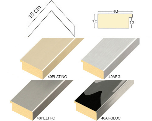 Complete set of corner samples of moulding 40