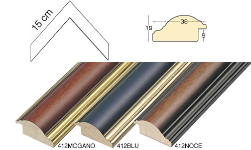 Complete set of corner samples of moulding 412 (2 pieces)