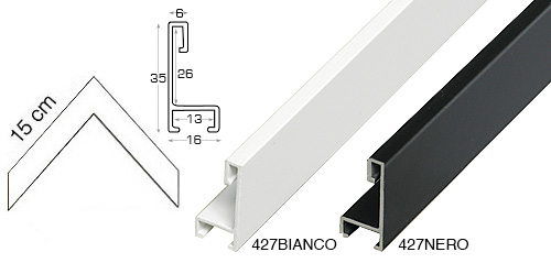 Complete set of corner samples of moulding 427 (2 pieces)