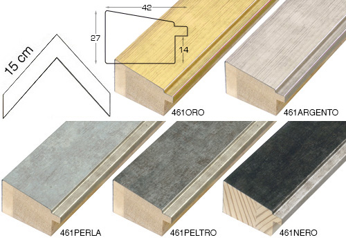 Complete set of corner samples of moulding 461 (5 pieces)