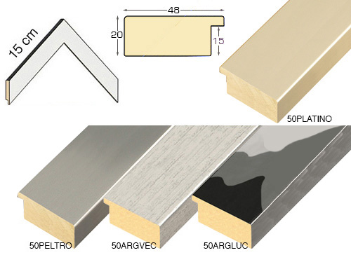 Complete set of corner samples of moulding 50 (4 pieces)