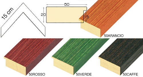 Complete set of corner samples of moulding 20-30-50 (6 pieces)