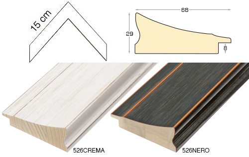 Complete set of corner samples of moulding 526 (2 pieces)