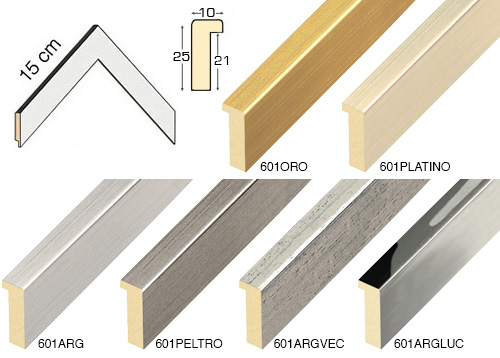 Complete set of corner samples of moulding 601 (6 pieces) (mt 1)