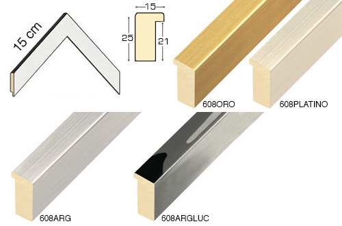 Complete set of corner samples of moulding 608 (4 pieces)