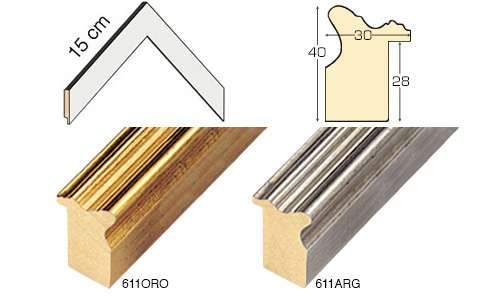 Complete set of corner samples of moulding 611 (2 pieces)