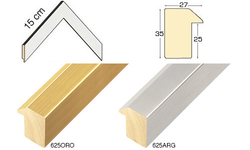 Complete set of corner samples of moulding 625 (2 pieces)