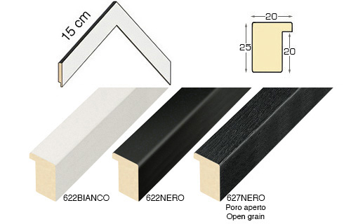 Complete set of corner samples of moulding 622-627 (3 pieces)