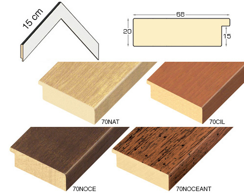 Complete set of corner samples of moulding 70 (4 pieces)