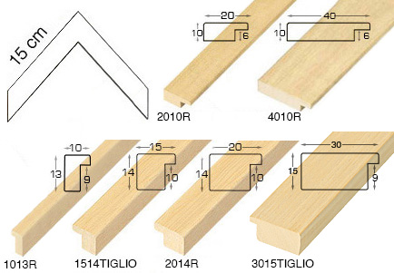 Complete set of corner samples of moulding