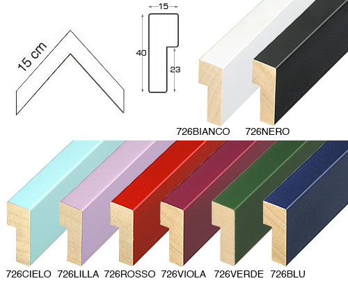 Complete set of corner samples of moulding 726 (8 pieces)