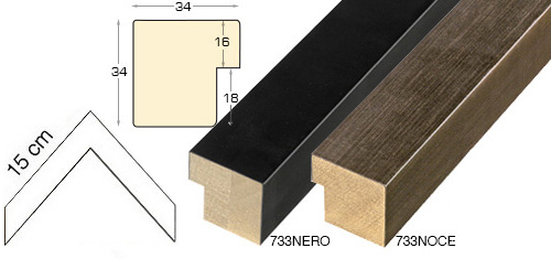 Complete set of corner samples of moulding 733 (2 pieces)