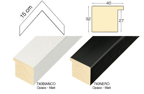 Complete set of corner samples of moulding 740 (2 pieces)