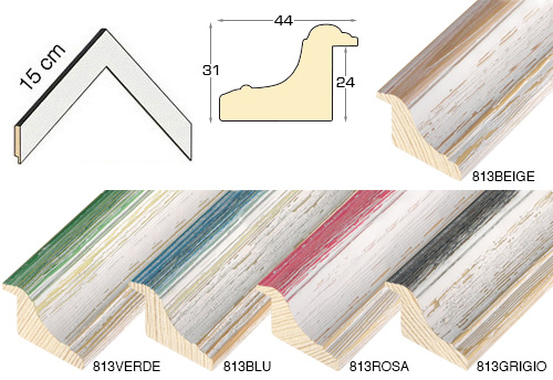 Complete set of corner samples of moulding 813 (5 pieces)