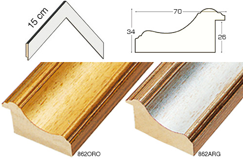 Complete set of corner samples of moulding 862 (2 pieces)